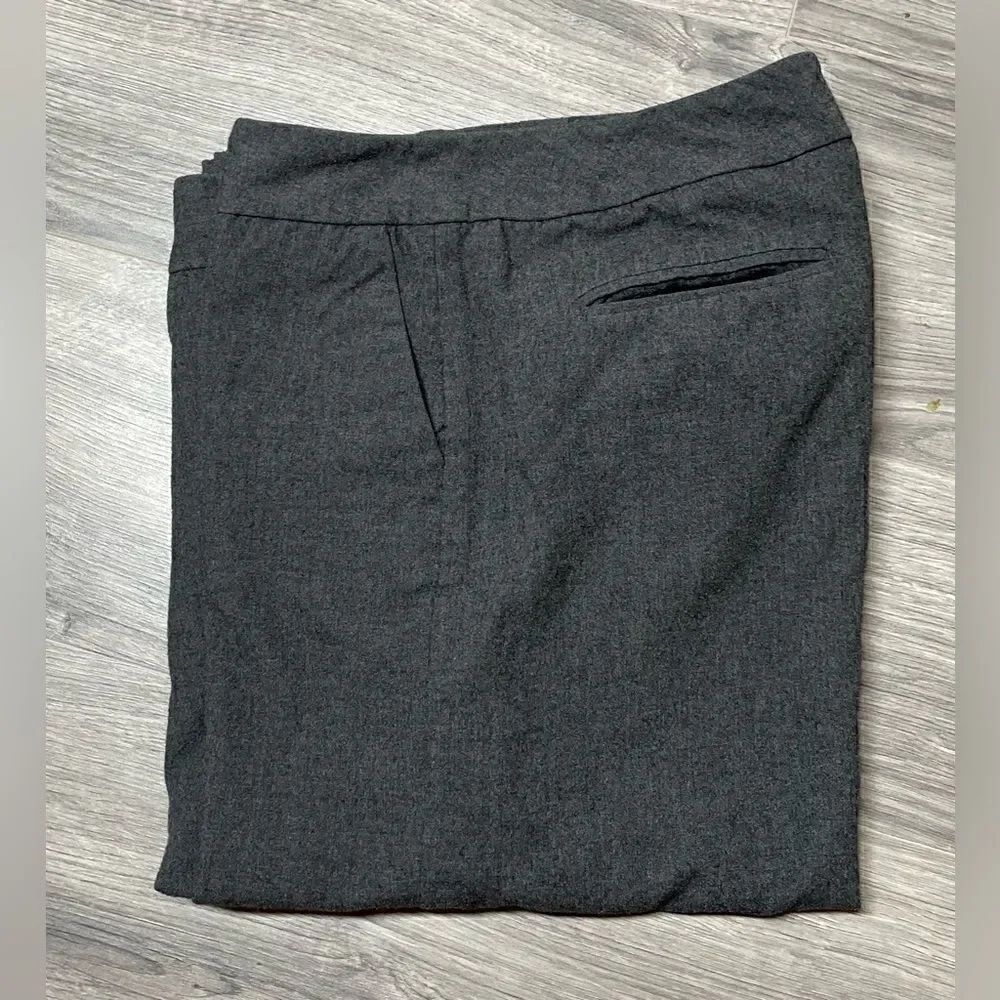 🔥❤️🔥 Isaac Mizrahi Charcoal Gray Wool Dress Slacks Straight Leg Women’s …